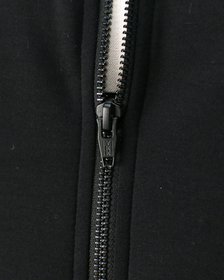 LAMOND ラモンド DOUBLE AIR KNIT ZIP UP HOODIE Black