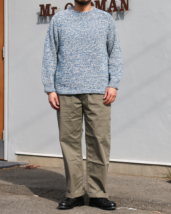 COLIMBO コリンボ ZB-0804 Pachamama Knit Sweater Hand Knit Blue mix