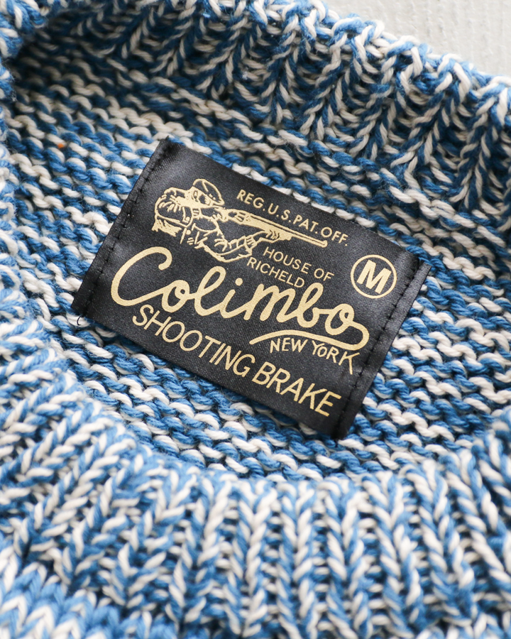 COLIMBO コリンボ ZB-0804 Pachamama Knit Sweater Hand Knit Blue mix