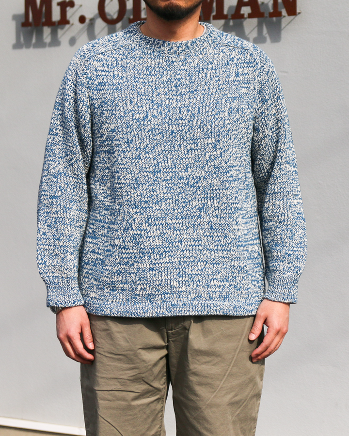 COLIMBO コリンボ ZB-0804 Pachamama Knit Sweater Hand Knit Blue mix