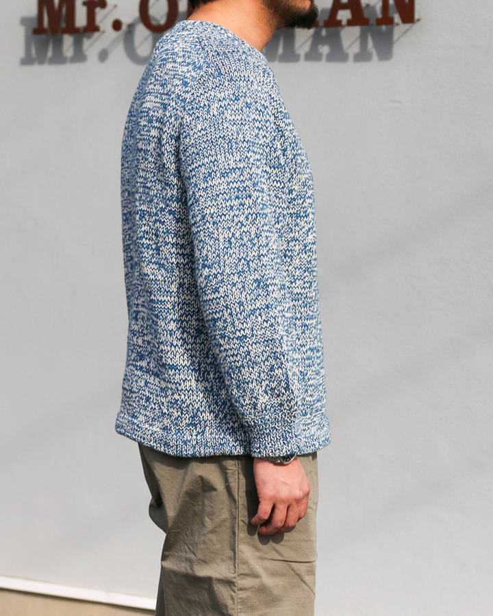 COLIMBO コリンボ ZB-0804 Pachamama Knit Sweater Hand Knit Blue mix
