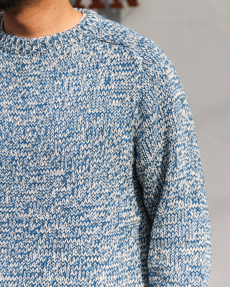 COLIMBO コリンボ ZB-0804 Pachamama Knit Sweater Hand Knit Blue mix