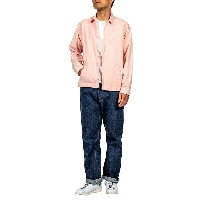 WORKERS ワーカーズ Swing Top, Supima OX, Orange Stripe