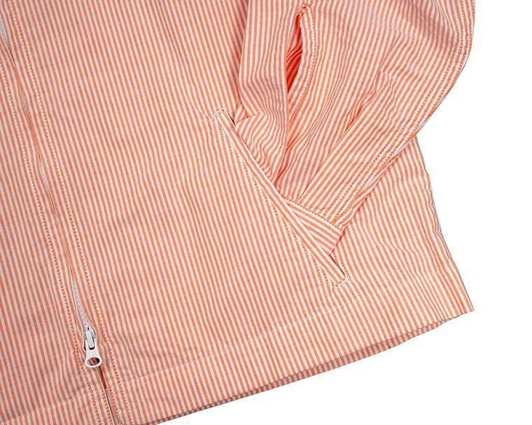 WORKERS ワーカーズ Swing Top, Supima OX, Orange Stripe