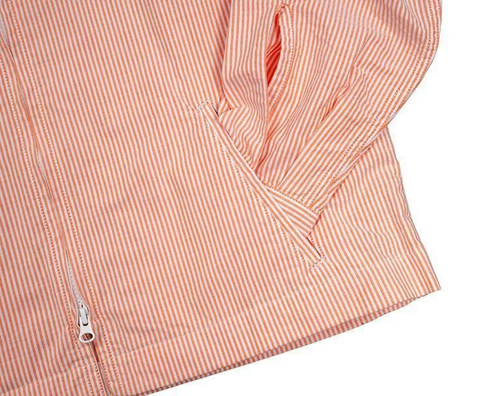 WORKERS ワーカーズ Swing Top, Supima OX, Orange Stripe