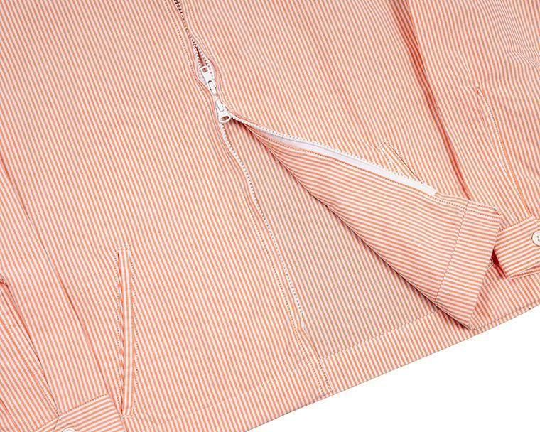 WORKERS ワーカーズ Swing Top, Supima OX, Orange Stripe