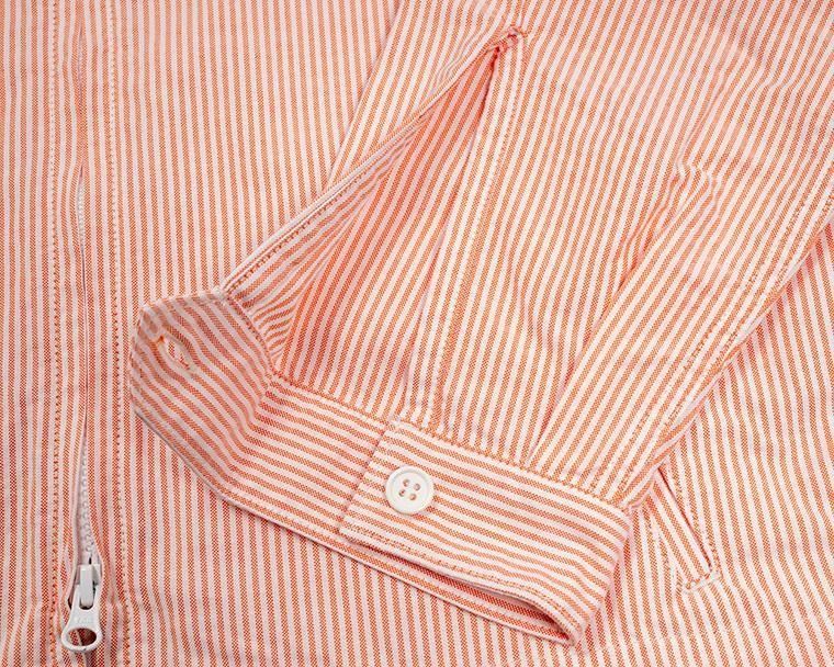 WORKERS ワーカーズ Swing Top, Supima OX, Orange Stripe