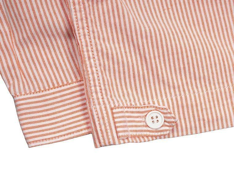 WORKERS ワーカーズ Swing Top, Supima OX, Orange Stripe