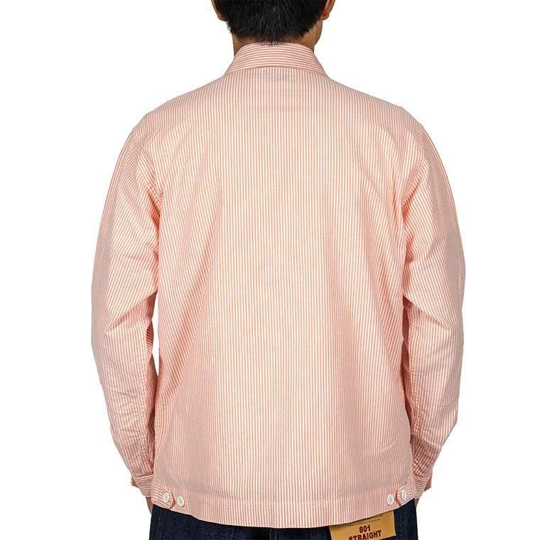 WORKERS ワーカーズ Swing Top, Supima OX, Orange Stripe