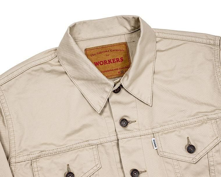 WORKERS ワーカーズ Lot 857, Sanforized, 10 oz, Double Twist Chino, Oyster