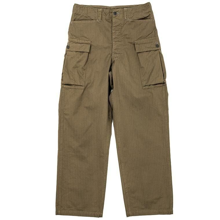 WORKERS ワーカーズ M43 Trousers Mod, Khaki Herringbone