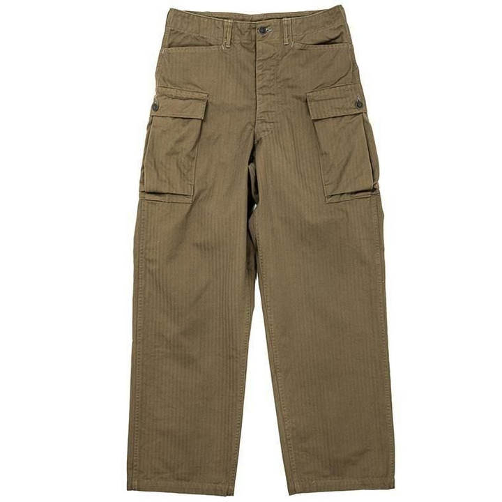WORKERS ワーカーズ M43 Trousers Mod, Khaki Herringbone