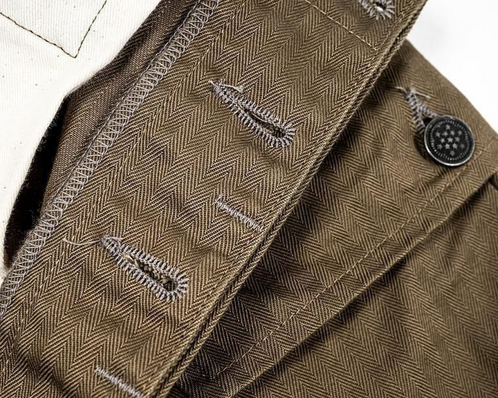 WORKERS ワーカーズ M43 Trousers Mod, Khaki Herringbone