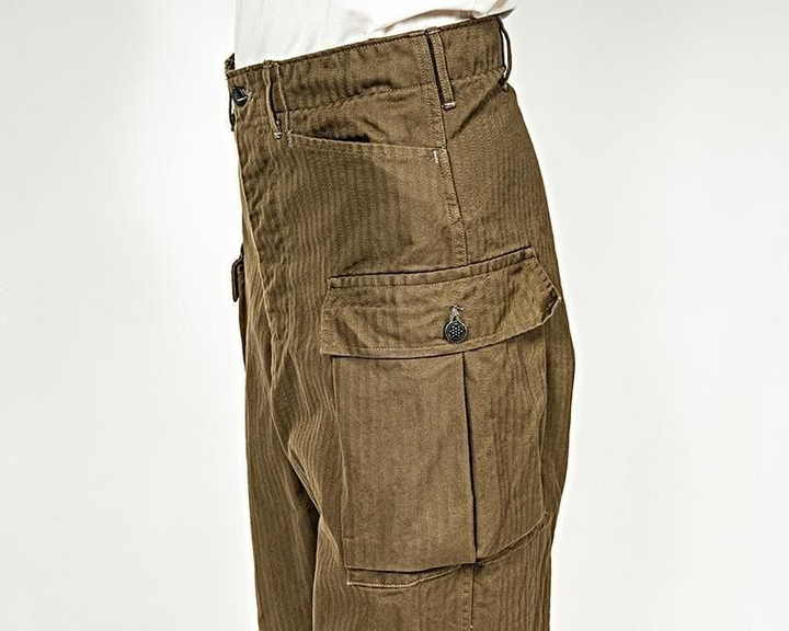 WORKERS ワーカーズ M43 Trousers Mod, Khaki Herringbone