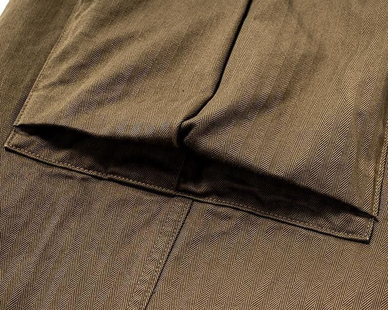 WORKERS ワーカーズ M43 Trousers Mod, Khaki Herringbone