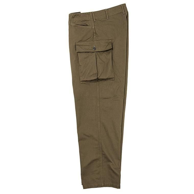 WORKERS ワーカーズ M43 Trousers Mod, Khaki Herringbone