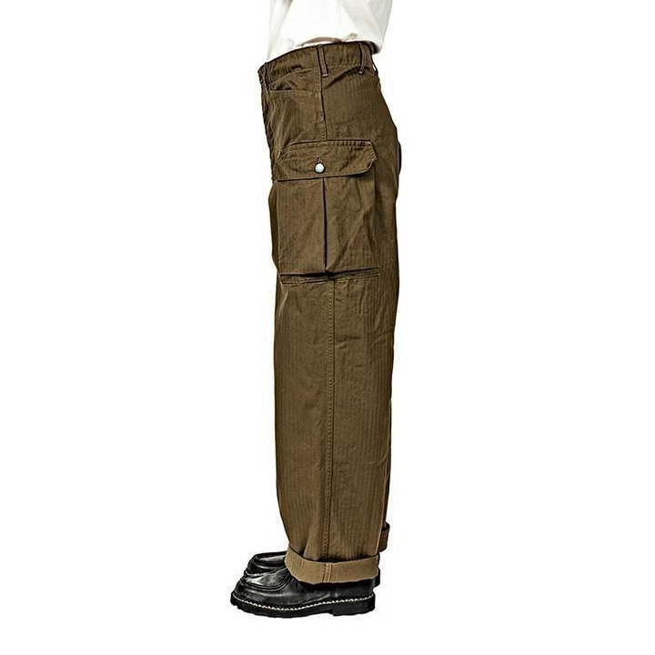 WORKERS ワーカーズ M43 Trousers Mod, Khaki Herringbone