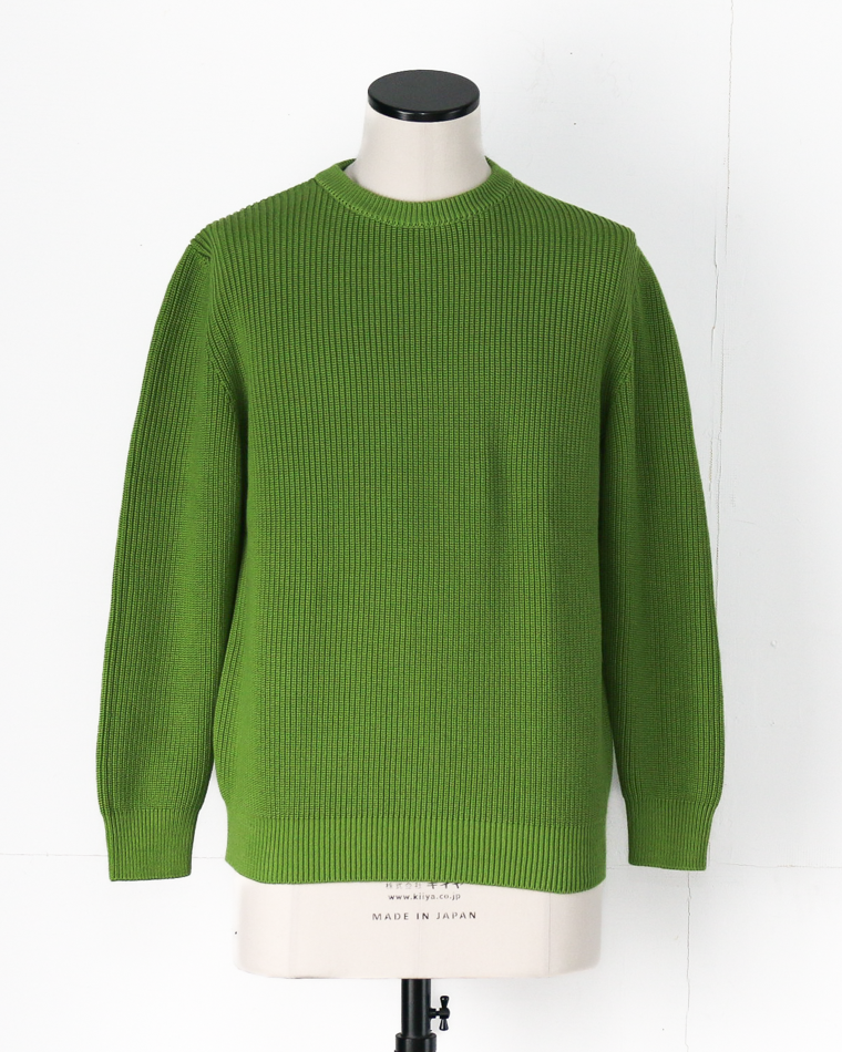 MOON CASTLE ムーンキャッスル CO1 Cotton Heavy-weight Crewneck Tea Green