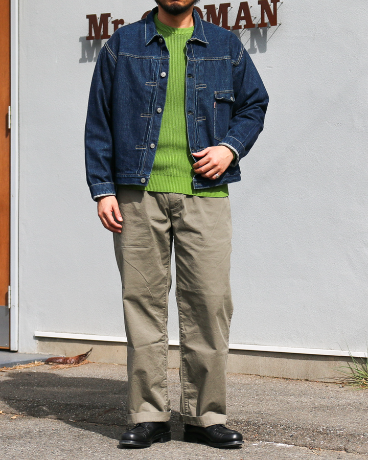 MOON CASTLE ムーンキャッスル CO1 Cotton Heavy-weight Crewneck Tea Green