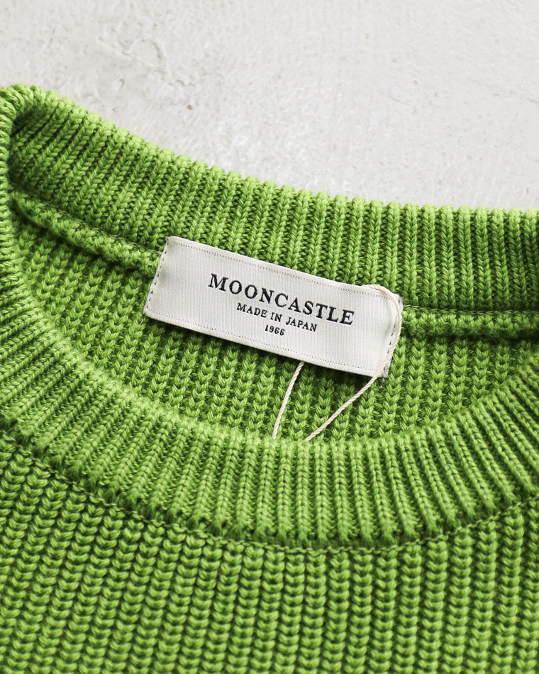 MOON CASTLE ムーンキャッスル CO1 Cotton Heavy-weight Crewneck Tea Green