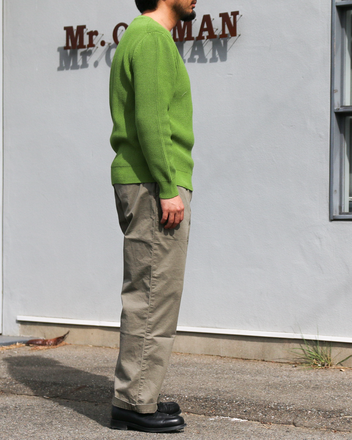 MOON CASTLE ムーンキャッスル CO1 Cotton Heavy-weight Crewneck Tea Green