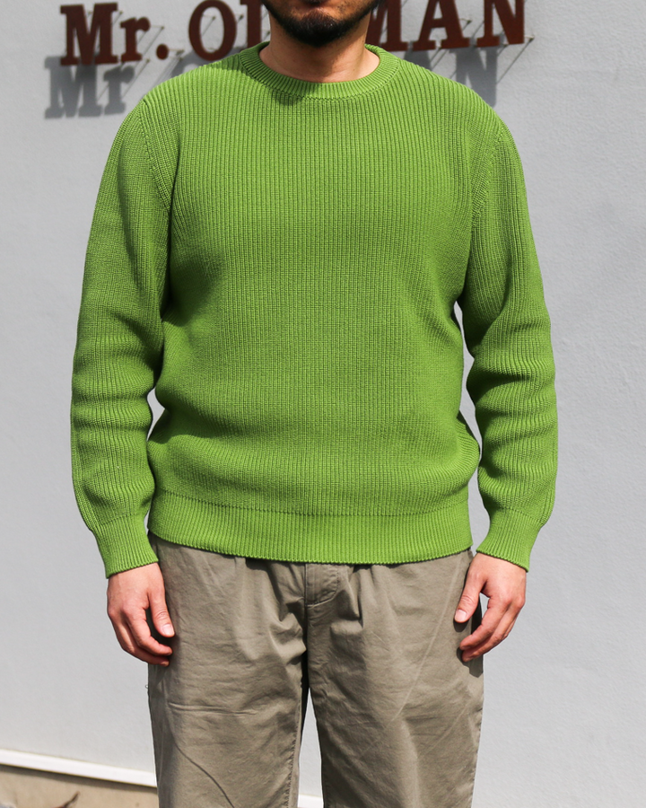 MOON CASTLE ムーンキャッスル CO1 Cotton Heavy-weight Crewneck Tea Green