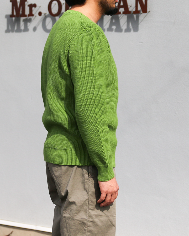 MOON CASTLE ムーンキャッスル CO1 Cotton Heavy-weight Crewneck Tea Green