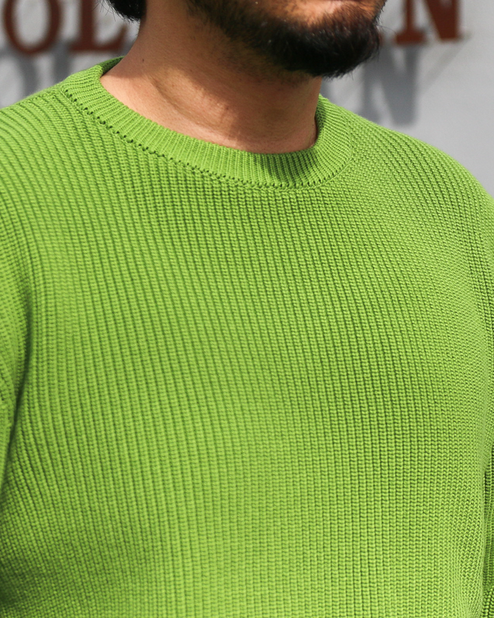 MOON CASTLE ムーンキャッスル CO1 Cotton Heavy-weight Crewneck Tea Green