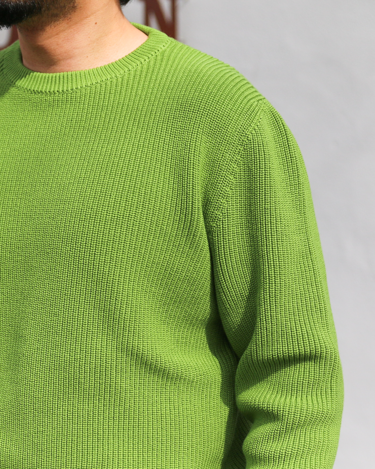 MOON CASTLE ムーンキャッスル CO1 Cotton Heavy-weight Crewneck Tea Green