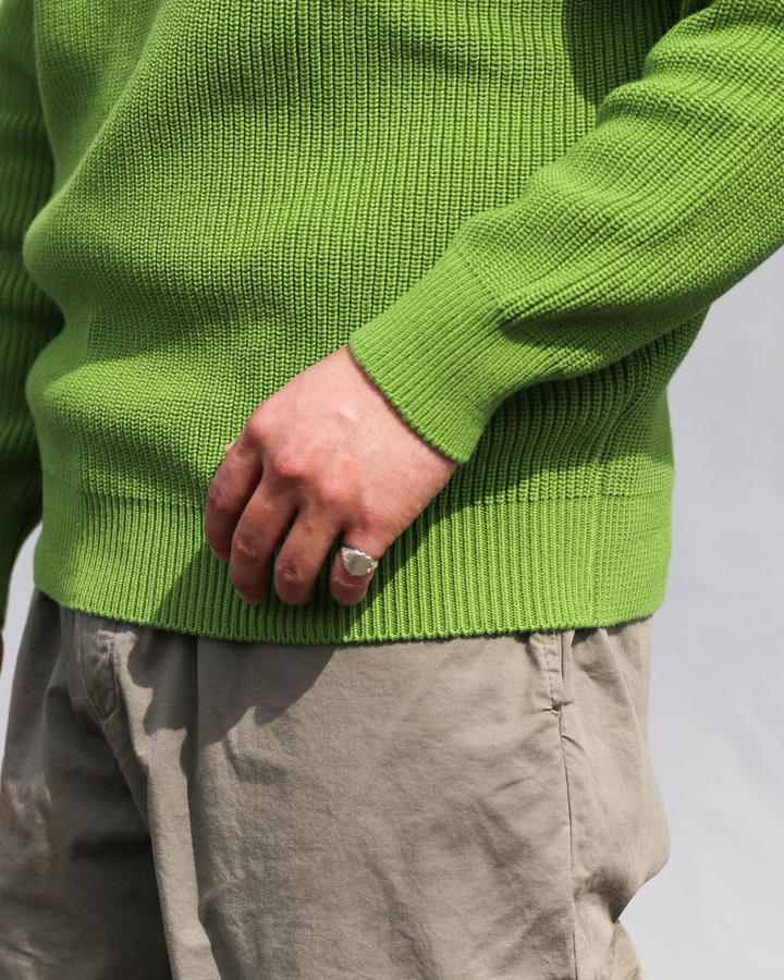 MOON CASTLE ムーンキャッスル CO1 Cotton Heavy-weight Crewneck Tea Green
