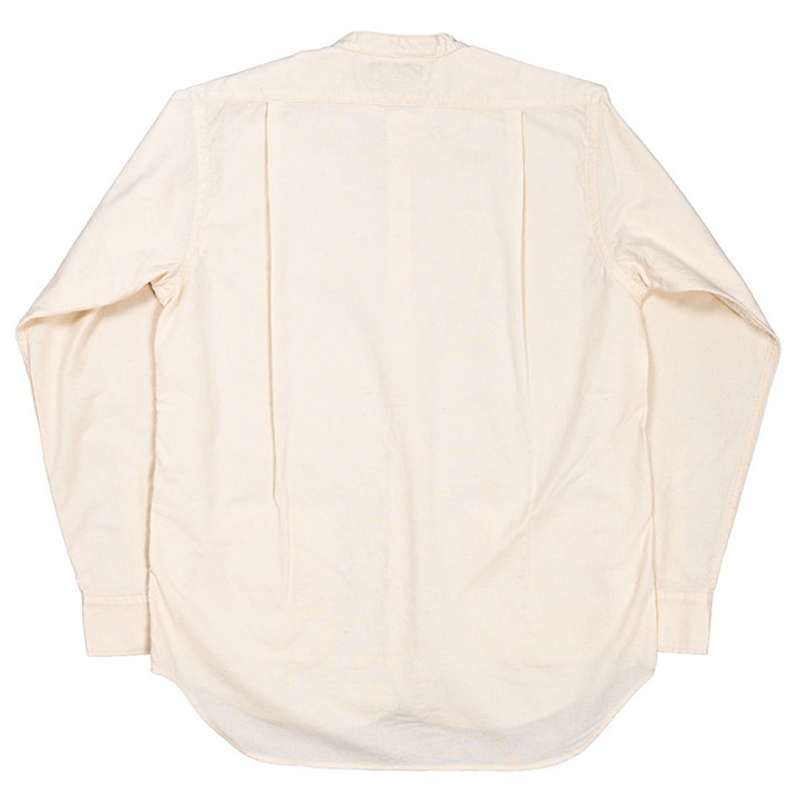 WORKERS Band Collar Shirt, Ecru Shirt Cloth