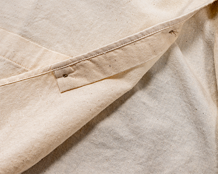WORKERS Band Collar Shirt, Ecru Shirt Cloth