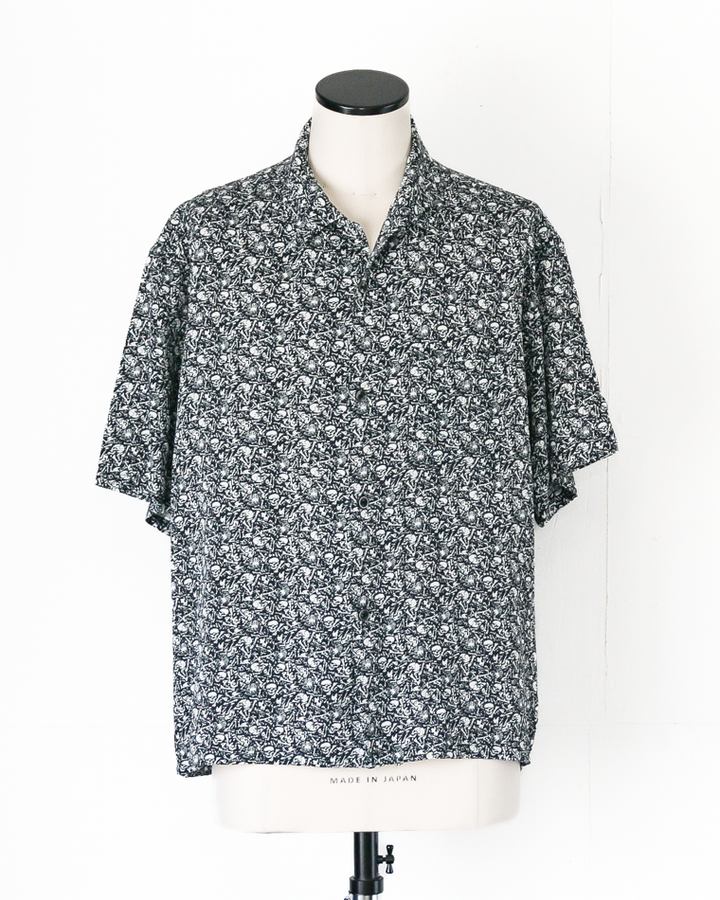 TOWN CRAFT PRINTED LOOP COLLAR SS SHIRT Skull