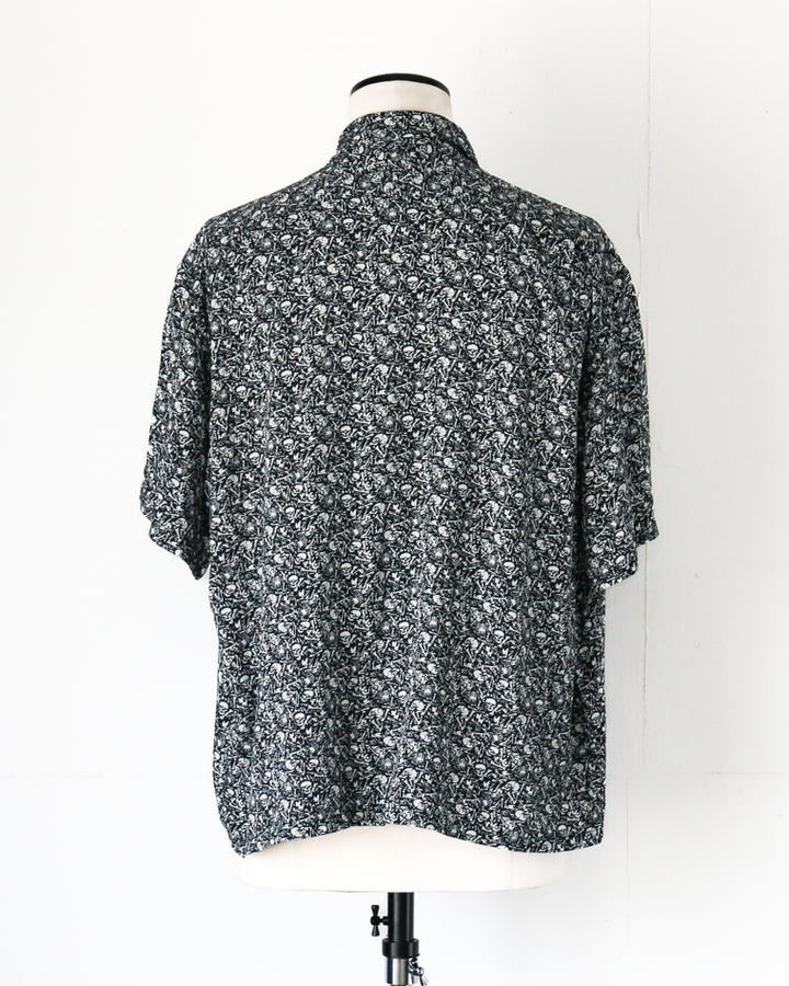 TOWN CRAFT PRINTED LOOP COLLAR SS SHIRT Skull