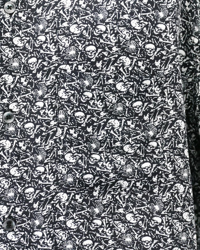 TOWN CRAFT PRINTED LOOP COLLAR SS SHIRT Skull