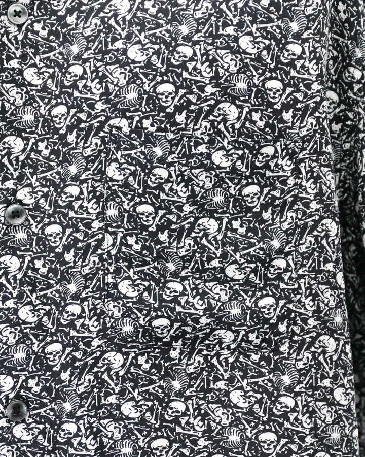 TOWN CRAFT PRINTED LOOP COLLAR SS SHIRT Skull