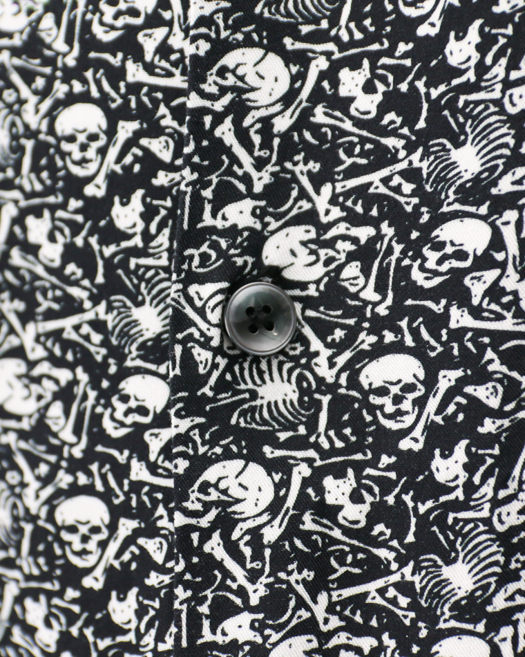 TOWN CRAFT PRINTED LOOP COLLAR SS SHIRT Skull