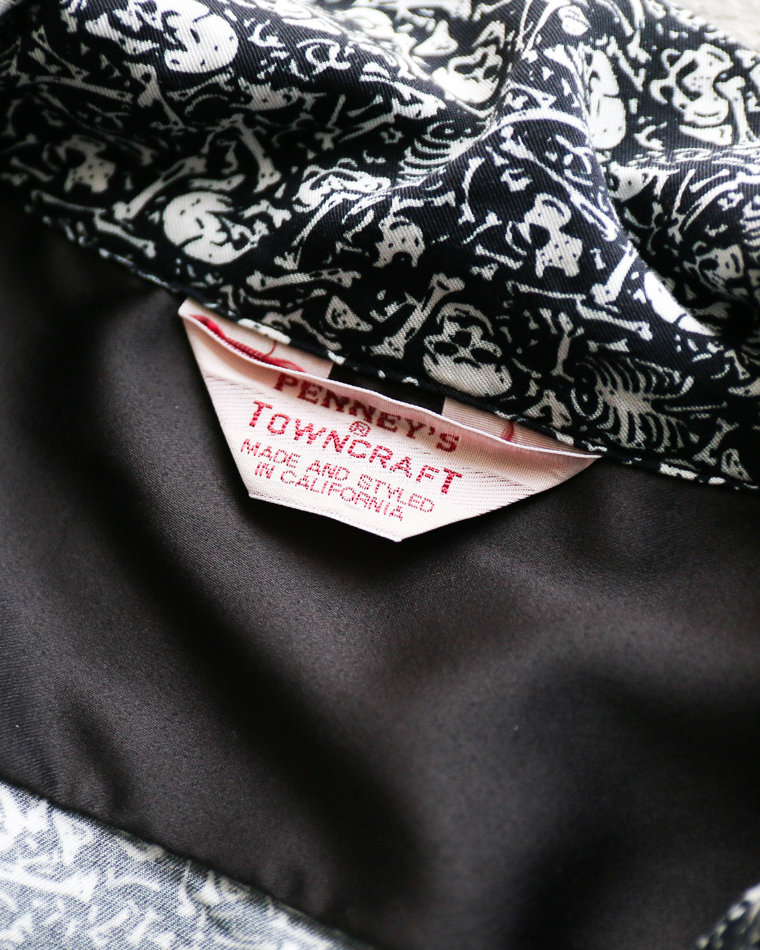 TOWN CRAFT PRINTED LOOP COLLAR SS SHIRT Skull