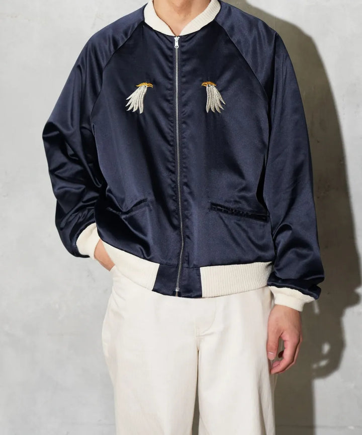 THRIFTY LOOK スリフティルック FRANCE SOUVENIR BLOUSON Navy×Navy