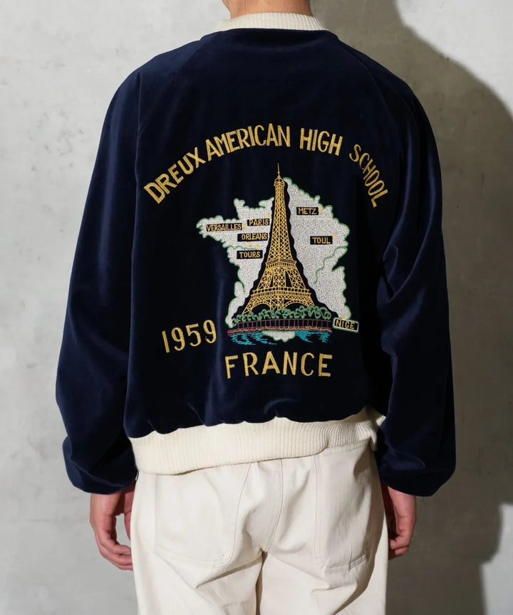 THRIFTY LOOK スリフティルック FRANCE SOUVENIR BLOUSON Navy×Navy