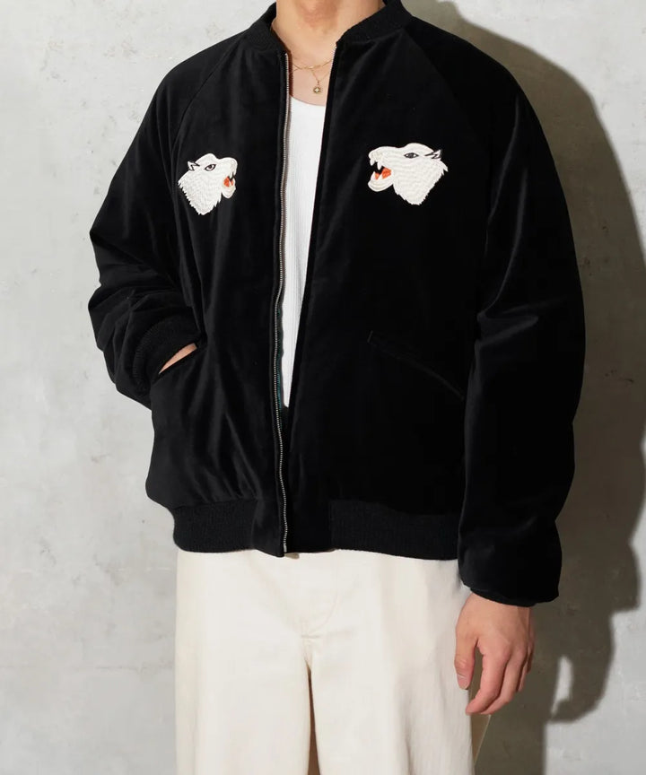 THRIFTY LOOK スリフティルック SONDRESTROM SOUVENIR PADDED BLOUSON Black×Green