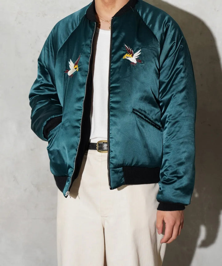 THRIFTY LOOK スリフティルック SONDRESTROM SOUVENIR PADDED BLOUSON Black×Green