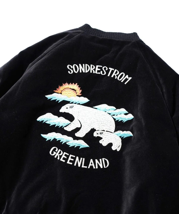 THRIFTY LOOK スリフティルック SONDRESTROM SOUVENIR PADDED BLOUSON Black×Green