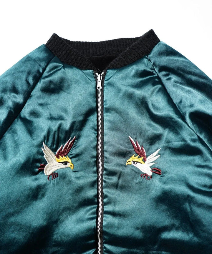 THRIFTY LOOK スリフティルック SONDRESTROM SOUVENIR PADDED BLOUSON Black×Green