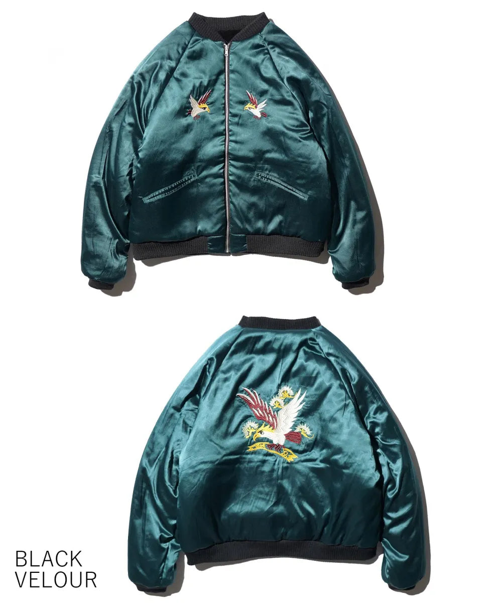 THRIFTY LOOK スリフティルック SONDRESTROM SOUVENIR PADDED BLOUSON Black×Green