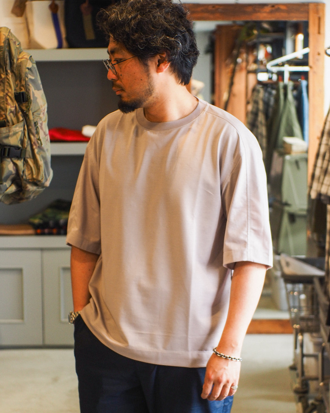 LAMOND STICH WORK COOL TEE Grege