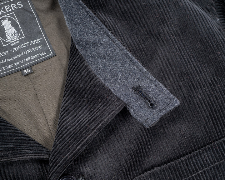 WORKERS ワーカーズ Forestier, Heavy Corduroy, Black