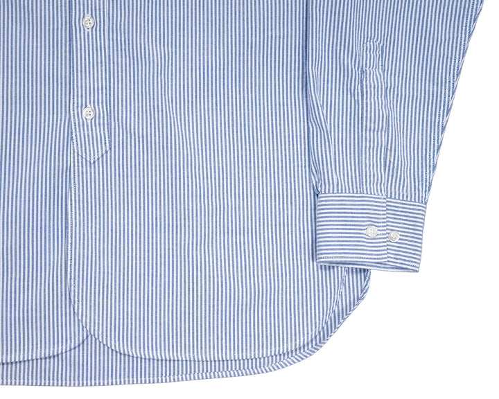 WORKERS ワーカーズ Band Collar Shirt, Supima OX, Stripe