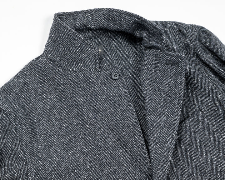 WORKERS ワーカーズ Lounge Jacket, Twisted Herringbone Tweed