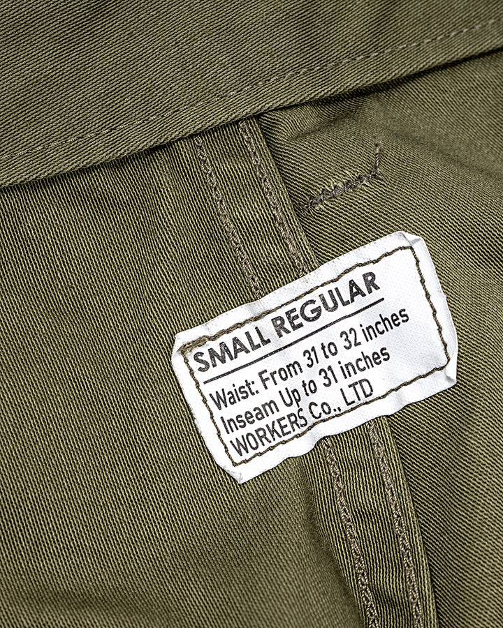 WORKERS ワーカーズ M-65 Trousers Mod, OD Reversed Sateen